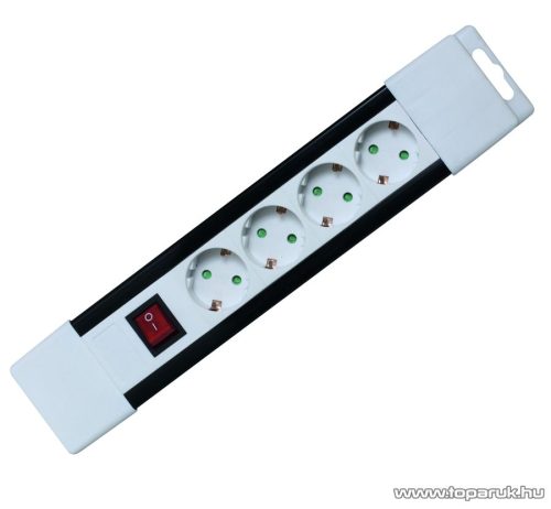 HOME PNV 04K/WH 4-es hálózati elosztó kapcsolóval, 2 m, fehér