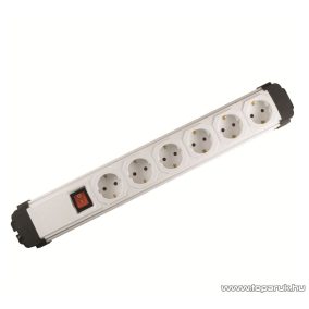   HOME PNV 06K-90/WH 6-os védőérintkezős hálózati elosztó kapcsolóval, 2 méter, fehér