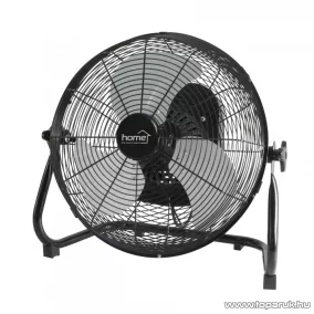   HOME PVRO 40 Fém padlóventilátor, oszcilláló funkcióval, 40 cm lapátátmérő, fekete, 50 W