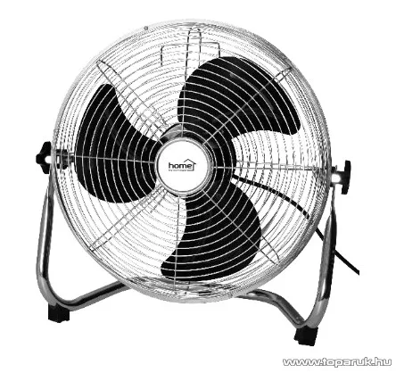 HOME PVR 35 Padlóventilátor, fém, masszív, krómozott kivitel, 35 cm lapátátmérő, 60W