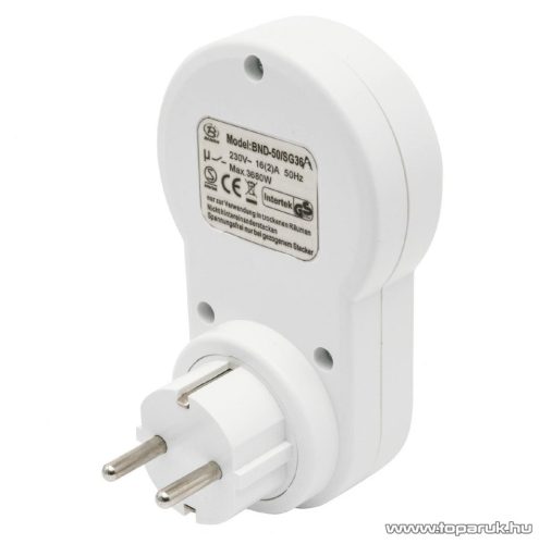 HOME TD 022 Digitális beltéri, heti időzítő óra, fehér