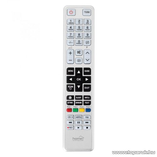 HOME URC ALL Univerzális távirányító Samsung, LG, Sony, Panasonic, Toshiba, Philips, Hisense, Sharp, Grundig márkájú TV készülékekhez, 9 in 1