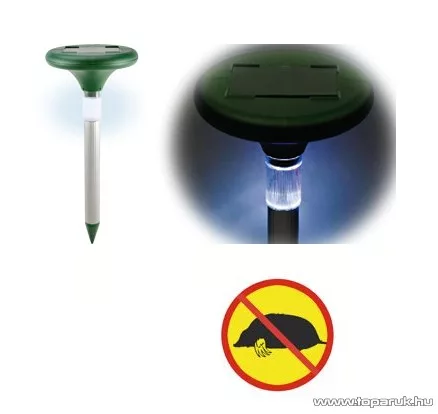 HOME VKS 04 Napelemes Szolár vakondriasztó karó, LED fénnyel (hatótávolság: 800 m2)