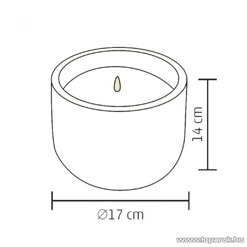 HOME CDL 17 LED-es kő mécses időzítő funkcióval / automatikus ki-be kapcsolással, 1 LED, 17 cm x 14 cm