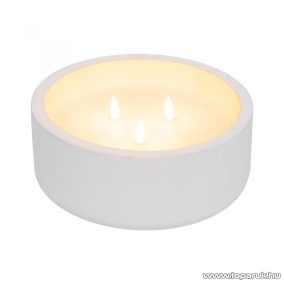   HOME CDL 20 LED-es kőmécses, 3 db melegfehér, pislákoló, lángnyelv alakú LED-del, időzítő funkcióval, 20 cm x 8 cm