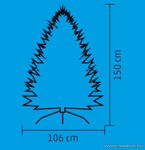 HOME KMF 4/150 Valósághű extradús műfenyő, 2D + 3D tűlevelű, zöld, 150 cm