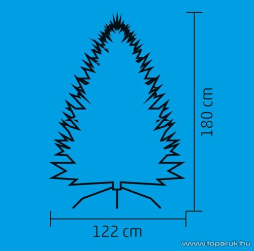 HOME KMF 4/180 Valósághű extradús műfenyő, 2D + 3D tűlevelű, zöld, 180 cm