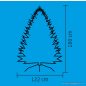   HOME KMF 4/180 Valósághű extradús műfenyő, 2D + 3D tűlevelű, zöld, 180 cm