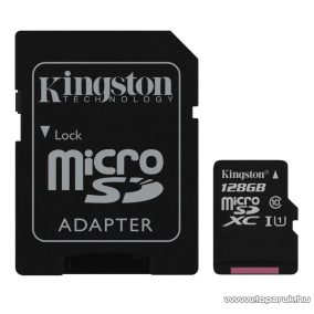   Kingston Secure Digital Micro 128GB SDXC Class10 memóriakártya + SD adapter