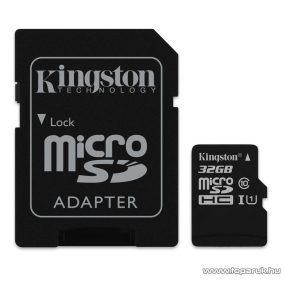   Kingston SDC10G2 Canvas Secure Digital Micro 32GB SDHC Class10 memóriakártya + SD adapter