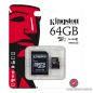   Kingston Secure Digital Micro 64GB SDXC Class10 memóriakártya + SD adapter
