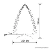 MULTIPINE Valósághű extradús műfenyő, 2D + 3D tűlevelű, beépített LED világítással, 150 cm (KMF 6/150)