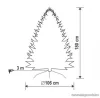 MULTIPINE Valósághű extradús műfenyő, 2D + 3D tűlevelű, beépített LED világítással, 180 cm (KMF 6/180)