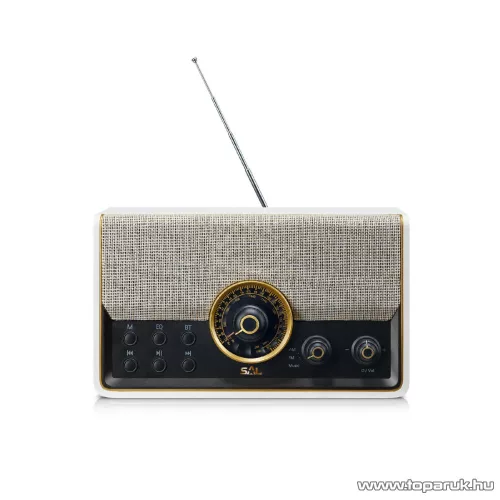 SAL RRT 6B Retro táskarádió, 6 in 1 multimédia lejátszó, Bluetooth, rádió, USB, microSD, AUX, telefonkihangosító