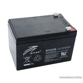   RITAR RT 12120 Zselés, ólom akkumulátor, gondozásmentes szünetmentes akku, 12V, 12Ah