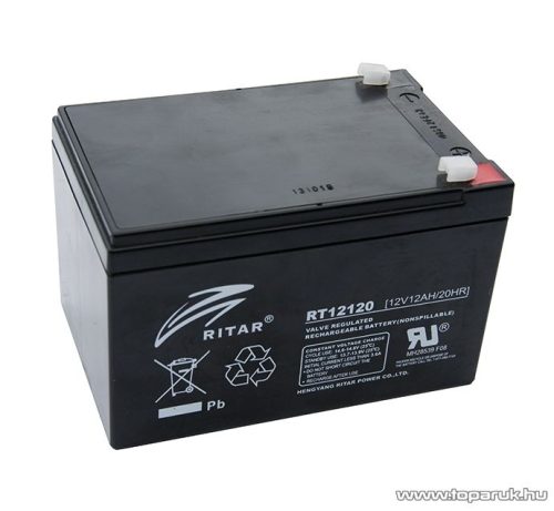 RITAR RT 12120 Zselés, ólom akkumulátor, gondozásmentes szünetmentes akku, 12V, 12Ah