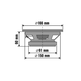   SAL BK 165 Dupla kónuszú autó hangszóró pár, 165 mm, 4 Ohm, 150 W