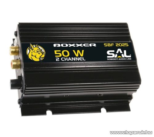 SAL BOXXER SBF 2025 Univerzális autós erősítő, 50W-os, 2 csatornás erősítő