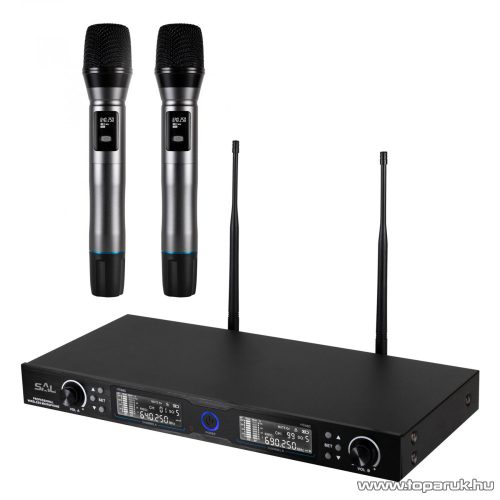 SAL MVN 910 Vezeték nélküli karaoke mikrofon szett 2 db professzionális kézi mikrofonnal