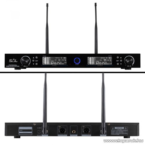 SAL MVN 910 Vezeték nélküli karaoke mikrofon szett 2 db professzionális kézi mikrofonnal
