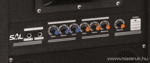 SAL PA 225 ACTIVE Aktív hangdoboz, 2x250mm, 2 x 200/150 W-os - megszűnt termék: 2015. június