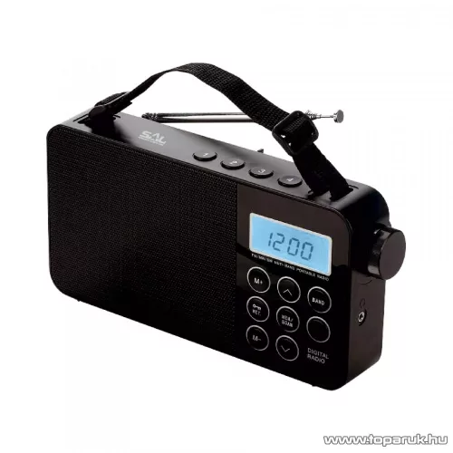 SAL RPR 3LCD Táskarádió LCD kijelzővel, fekete