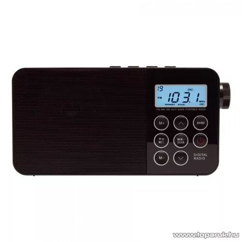 SAL RPR 3LCD Táskarádió LCD kijelzővel, fekete