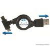 SAL SA 051 Mini és Mikró USB töltőkábel automatikus kábel csévélővel, 70 cm