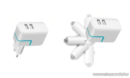 SAL SA 2100SET USB töltő szett, 2100 mA