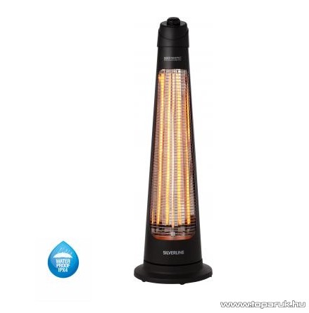 SILVERLINE Comfort Heaters 900 IN 26153 Kültéri álló fűtőtest, hősugárzó, fekete, 900 W