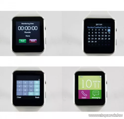HOME SMW 17/2WH Android okosóra fitnesz és telefon funkcióval, fehér