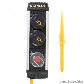   STANLEY SXECCC0LAJE Kültéri, leszúrható, 2-es elosztó kapcsolóval, 5 m kábellel