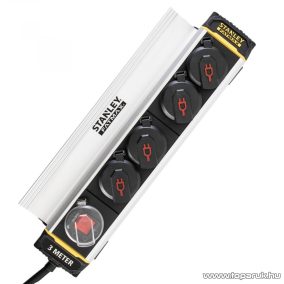   STANLEY SXECCH2LAFE Kültéri, csíptetős 4-es elosztó kapcsolóval, 3 m kábellel