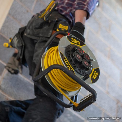 STANLEY SXECCM2FESE Kültéri fém kábeldob, 25 m kábellel