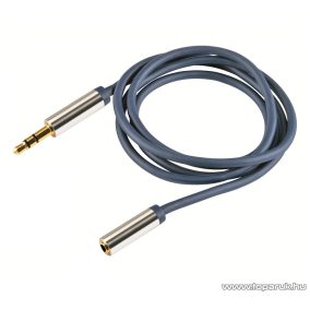   USE A 54-2.5M Audió kábel, 3,5mm sztereó fém dugó - 3,5mm sztereó fém aljzat, 2,5 m