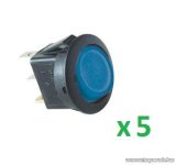   USE AKV 14 Világítós billenőkapcsoló, 1 áramkör - 2 állás, 12 V, kék, 5 db / csomag