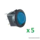 USE AKV 14 Világítós billenőkapcsoló, 1 áramkör - 2 állás, 12 V, kék, 5 db / csomag