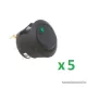 USE AK 12 Világítós billenőkapcsoló, 1 áramkör - 2 állás, 12 V, zöld, 5 db / csomag