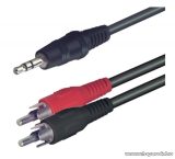   USE A 49-10 Audio RCA kábel 3,5 mm sztereó dugó - 2 x RCA dugó, 10 m, 3 db / csomag