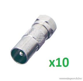 USE FF 16/ST - F dugó - koax dugó, 10 db / csomag