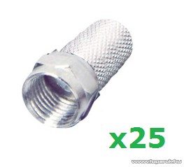 USE FF 1 F/PRO dugó csatlakozó, RG6-os koax kábelhez, csavaros kivitel, 25 db / csomag