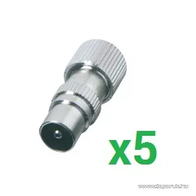   USE FS 14 TV koax dugó csatlakozó, fém kivitel, 5 db / csomag