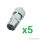 USE FS 15 TV koax aljzat csatlakozó, fém kivitel, 5 db / csomag