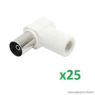 USE FS 91/ST - Pipa alakú lengő koax aljzat, csavarozható, műanyag, 25 db / csomag