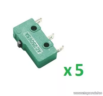 USE MSW 11 Mikrokapcsoló, 1 áramkör - váltó - ON - (ON), 250 V, 5 db / csomag