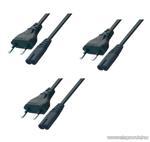 USE N 1/VDE Hálózati csatlakozókábel, 1,5 m hosszú, 3 db / csomag