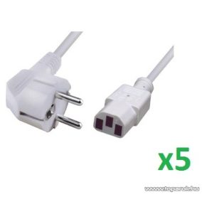   USE N 5/GY Hálózati csatlakozó, 2 m hosszú, szürke, 5 db / csomag