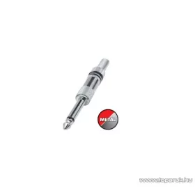   USE SK 2M/X fém JACK dugó törésgátlóval, mono, 6,3 mm, fekete, 1 db