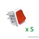 USE STV 101 Világítós billenőkapcsoló, 2 áramkör - 2 állás, 250 V, fehér-piros, 5 db / csomag