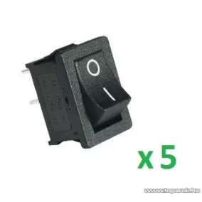   USE ST 1/BK Mini billenőkapcsoló, 1 áramkör - 2 állás, 250 V, fekete, 5 db / csomag